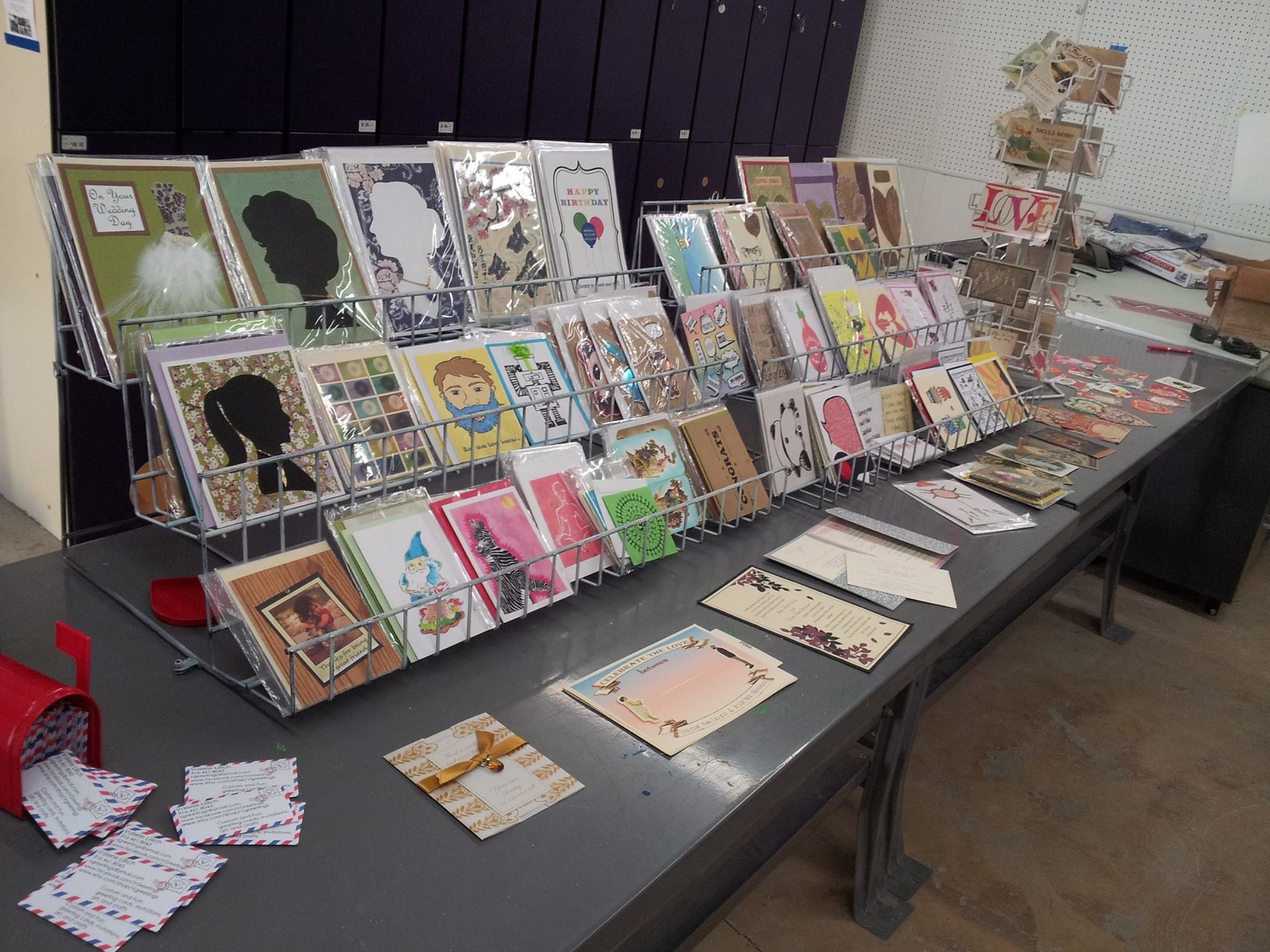 Examples of Val's hand-made greeting cards